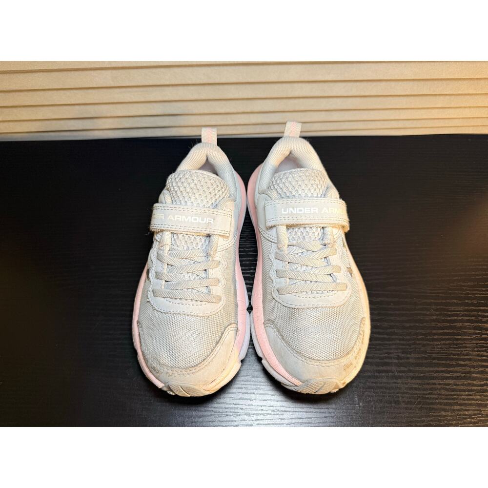 Under Armour Assert Toddler Girls Running Shoes Gray Pink Hook Loop Size 12K - Picture 5 of 11